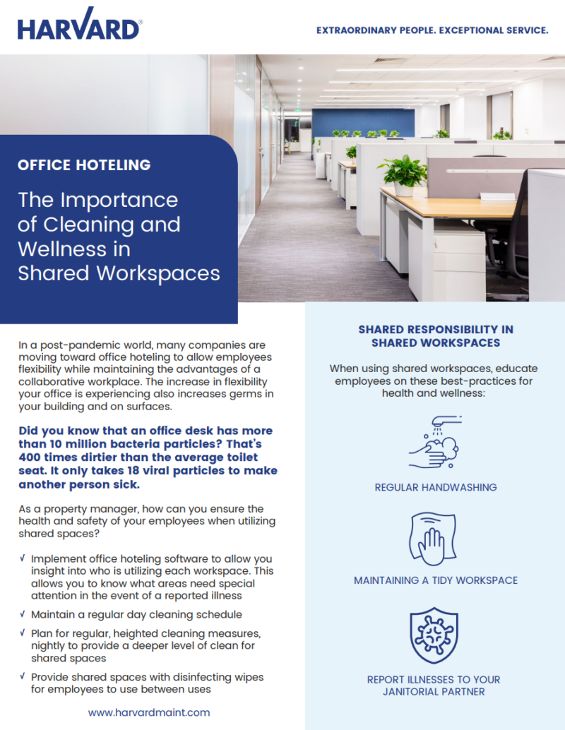 Office Hoteling The Importance of Cleaning and Wellness in Shared